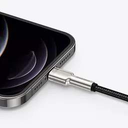 Кабель Baseus Cafule Metal Lightning 2.4A (1m) black (CALJK-A01) - мініатюра 4