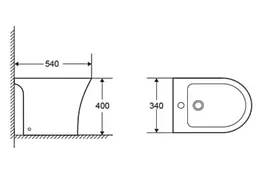 Біде підлогове Qtap Presto White QTPRE29W43056 - мініатюра 8