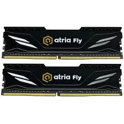 Пам'ять 16Gb x 2 DDR4 3200 MHz Atria Fly чорний 18-22-22-42 1.35V з радіатором (UAT43200CL18BK2/32)