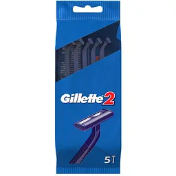 Бритва Gillette 2 одноразова 5 шт. (3014260282684/3014260287030)