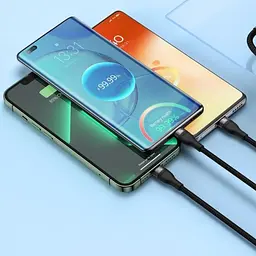 Кабель Baseus Flash Series Ⅱ One-for-three Fast Charging Cable Type-C to Lightning+Type-C+MicroUSB 100W 1.5m CASS030201 Black - мініатюра 5