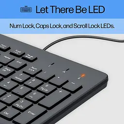 Клавіатура мембранна 150, 104key, USB-A, EN/RU, чорний HP teh0013844 - мініатюра 6