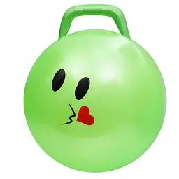 М'яч для фітнесу Смайл MS 4856Green 45 см, з ручкою, 300 г