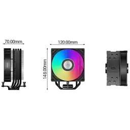 Кулер до процесора PcCooler RT400 ARGB BK - мініатюра 8
