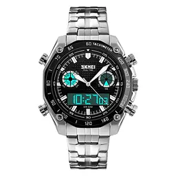 Наручний годинник чоловічий Skmei 1204 Black Black, 1204BK (15898) - мініатюра 2