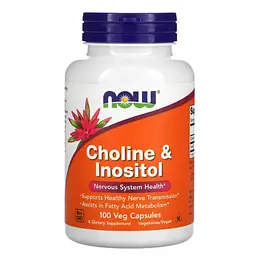 Комплекс витаминов группы Choline & Inositol 100 капсул NOW vit0005655