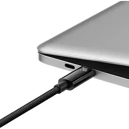 Кабель Baseus USB Type-C to USB Type-C Tungsten Gold Power Delivery 240Вт 1м Black (CAWJ040001) - мініатюра 4