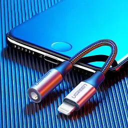 Перехідник Ugreen Lightning 3.5 mm 10 cm Headphone Jack Adapter Model US211 Сірий - мініатюра 6