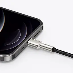 Кабель Baseus Cafule Series Metal Cable USB to Lightning 2.4A 0.25m CALJK-01 Black - мініатюра 2