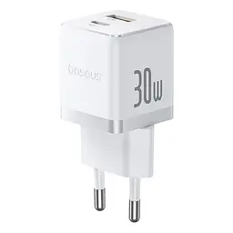 Мережевий зарядний пристрій Baseus Palm Fast Charger C+U 30W EU Білий