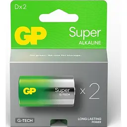 Батарейка Gp D Super Alkaline LR20 * 2 (13A21-SB2 / 4891199220142) - мініатюра 2