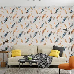 Панель стінова Sticker Wall 3D 700х700х4мм пір'я різнобарвне D SW-00002001 - мініатюра 5