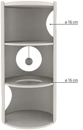 Кігтеточка для котів PolyPet будиночок-вежа блакитна 35x70 см КРД/01051-02 - мініатюра 2
