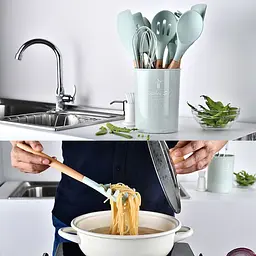 Набір кухонного приладдя Kitchen Set 12 предметів бірюзовий - мініатюра 3