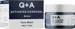 Маска для обличчя Детокс Q+A Activated Charcoal Face Mask 50 г - мініатюра 2