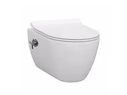 Унітаз підвісний з функцією біде Idevit Alfa IdeRimless з кришкою Soft Close SETK3104-2617-001-1-6000, Білий