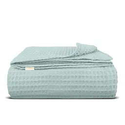 Плед-покривало Cosas Wave Greek Waffle вафельний 110х140 см лазуровий (Blanket_42Wave_GreekWaffle_110x140)