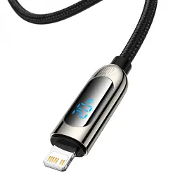 Кабель Baseus Display Fast Charging Cable Type-C to Lightning 20W 2m CATLSK-A01 Black - мініатюра 2