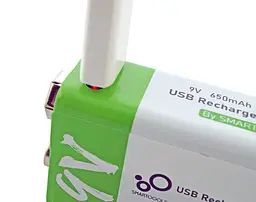 Акумулятор Крона Smartoools 650 mAh 9V / 6LR61 літієвий із вбудованою зарядкою Type-C (19327) - мініатюра 3