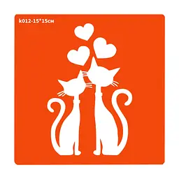 Трафарет для біо-тату Котик Fresh Tattoo k012-15*15см, розмір 15х15см