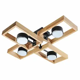 Стельовий світильник ETRON CrossWood 1-EDR-8434 GX53 4×15W натуральний/чорний