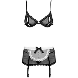 Еротичний костюм покоївки Obsessive Maidme Set 5pcs L/XL - мініатюра 5