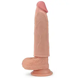 Насадка на пеніс Lovetoy Pleasure X-Tender 17 см тілесний - мініатюра 5