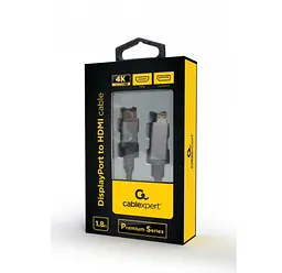 Кабель DisplayPort-HDMI Cablexpert CCDPHDMI-4K-6 4K 60Hz 1.8 м - мініатюра 2
