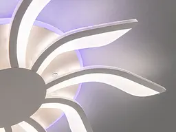 Люстра стельова LED Diasha 2480/5+5WH, 82W, 3200K-6500K, білий метал, сучасний стиль, пульт управління, акрилові елементи - мініатюра 5