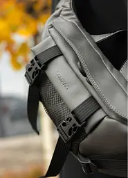 Велика чоловіча сумка бананка Sambag DynamicDart графітова 38 × 21 × 7 см (80411009m) - мініатюра 4