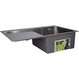 Мийка для кухні Lidz Handmade H7849L інтегрована крило зліва 3.0/1.0 мм Brushed Steel (LDH7849BRUL45592) - мініатюра 2