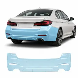 Антигравійна захисна бронеплівка за лекалами для BMW 5 Series G30 facelift 2020-2023 - задній бампер