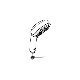 Ручний душ Grohe Vitalio Comfort 100 26094000, Хром - мініатюра 3