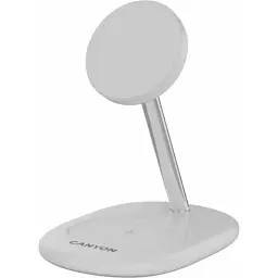 Зарядний пристрій Canyon wireless charger WCS-205 15W Qi2 2in1 White (CNS-WCS205W)