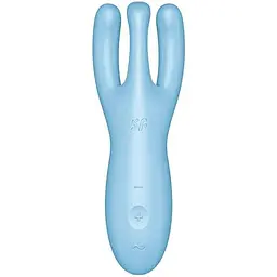 Вібратор для клітора Satisfyer Threesome 4 14 см блакитний
