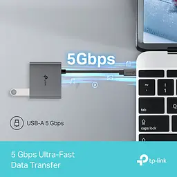 TP-Link Хаб USB UH3020C USB-C > 1xUSB3.0/1xUSBC (PD 100W)/1xHDMI - мініатюра 7