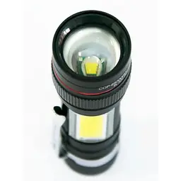 Ліхтар акумуляторний X-Balog BL-520-T6 ручний з бічним світлом та зумом T6 +COB Zoom - мініатюра 2
