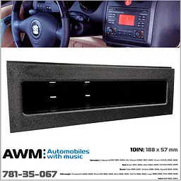 Карман 1 DIN для автомобилей Volkswagen, Skoda, Seat, Mercedes AWM 781-35-067 - мініатюра 5