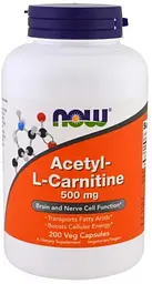 Ацетил карнітин Now Foods Acetyl-L Carnitine 500 мг 200 капсул