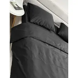 Комплект постільної білизни Ecotton Black двоспальний полісатин чорний (25302) - мініатюра 4