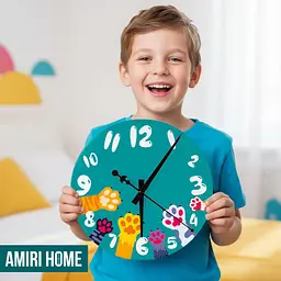 Настінний годинник AMIRI HOME VG1001 "Лапки" 28 см. безшумний без скла (VG1001) - мініатюра 3