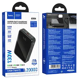 Портативний ЗП Power Bank Hoco Q30A Fast charge 130W 20000 mAh Metal gray - мініатюра 6