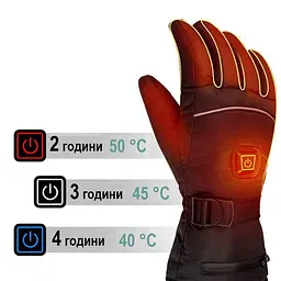 Рукавички з підігрівом на батарейках АА до 50 градусів Luckstone WarmSpace HE400, 3 температурні режими, розмір L (101026) - мініатюра 4