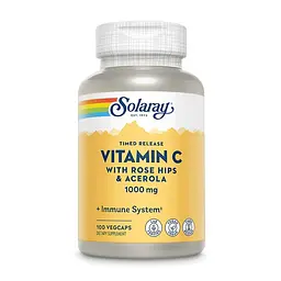 Вітаміни та мінерали Solaray Vitamin C 1000 mg Timed Release, 100 вегакапсул