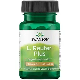 Пробіотик Swanson L. Reuteri Plus 7 billion Cfu 30 веганських капсул