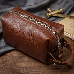 Чоловіча косметичка із натуральної шкіри Grande Pelle 11414 коричневий - мініатюра 3