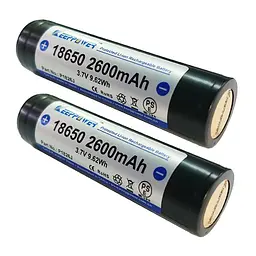 Акумулятор Keeppower 18650 2600mAh +захист х2шт +бокс