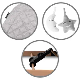 Крісло-гойдалка Kidwell Laro Full Grey/Wooden - мініатюра 7