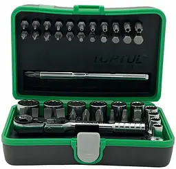 Набір біт і головок з тріскачкою Toptul 1/4" 41од. (12-гр.) Toptul GADW4502
