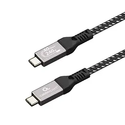 Кабель Cablexpert CCBP-USB4-CMCM240-0.5M, преміум якість, USB4, C-тато/C-тато, 0,5 м. - мініатюра 2